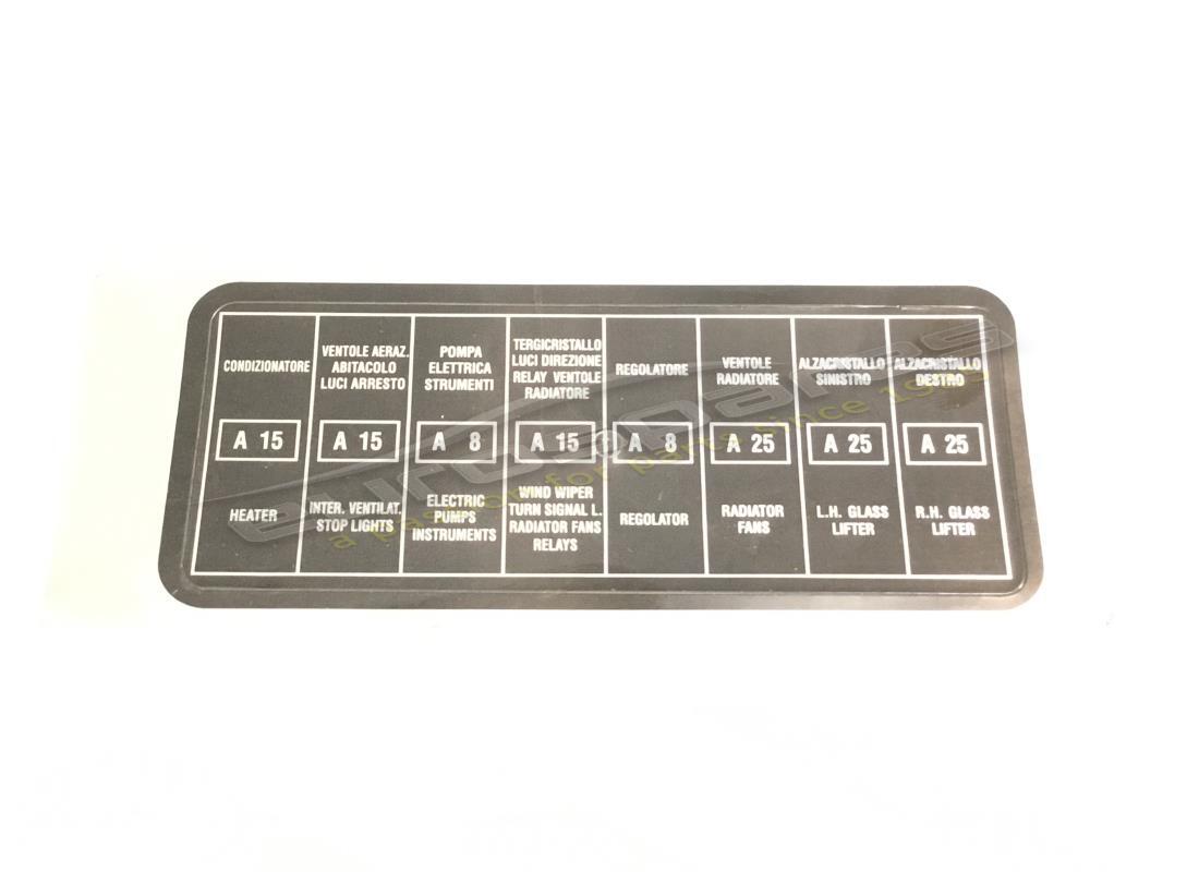 NEW FERRARI FUSE BOX STICKER. PART NUMBER FST013 (1) new ferrari fuse box sticker. part number fst013 (1)