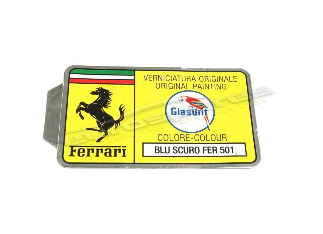 NEW FERRARI GLASURIT PAINT CODE STICKER (CIRCLE). PART NUMBER ER361538 (1) new ferrari glasurit paint code sticker (circle). part number er361538 (1)