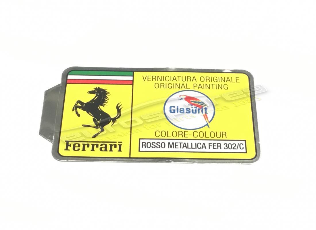 NEW FERRARI GLASURIT PAINT CODE STICKER (CIRCLE). PART NUMBER ER361535 (1) new ferrari glasurit paint code sticker (circle). part number er361535 (1)