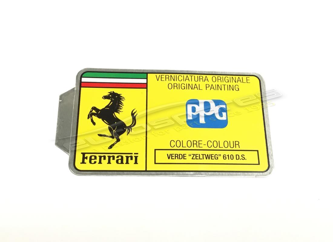 NEW FERRARI PPG PAINT TAG. PART NUMBER MC361552 (1) new ferrari ppg paint tag. part number mc361552 (1)