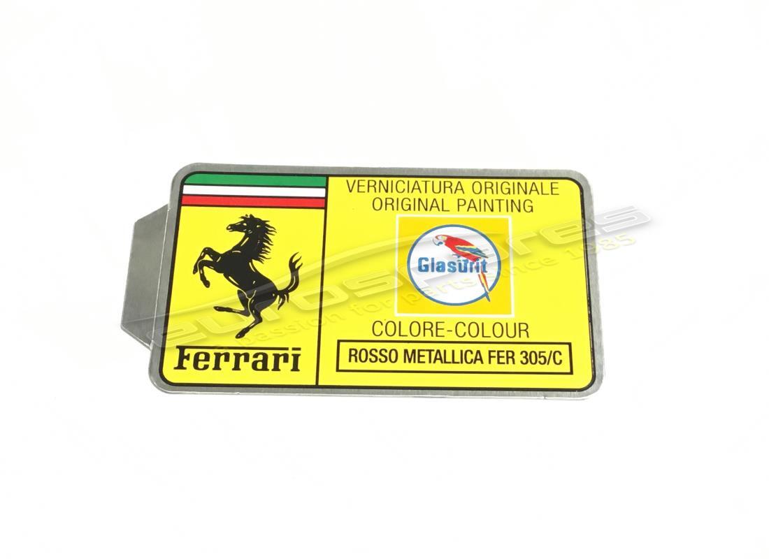 NEW FERRARI GLASURIT PAINT TAG. PART NUMBER MC36158 (1) new ferrari glasurit paint tag. part number mc36158 (1)