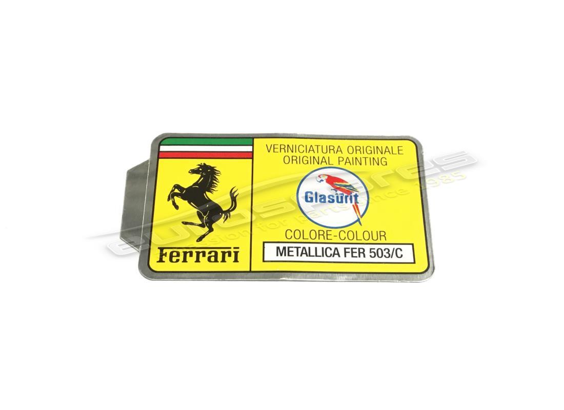NEW FERRARI GLASURIT PAINT CODE STICKER (CIRCLE). PART NUMBER ER361540 (1) new ferrari glasurit paint code sticker (circle). part number er361540 (1)