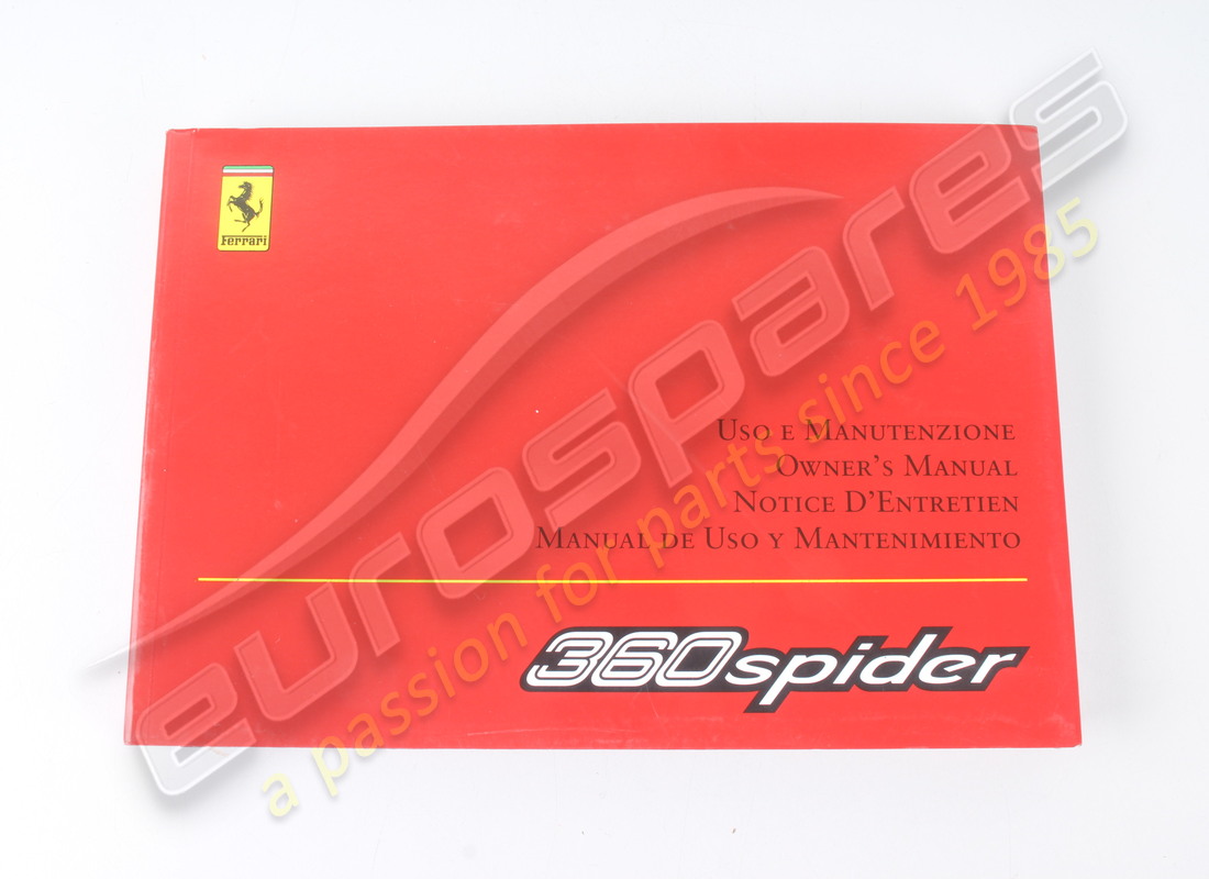 new ferrari owner manual. part number 67253500 (2)