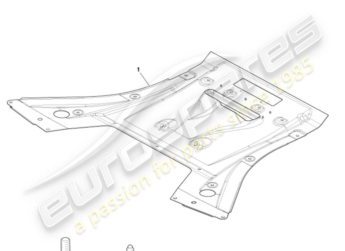 aston martin db9 (2016) rear undertray, coupe parts diagram