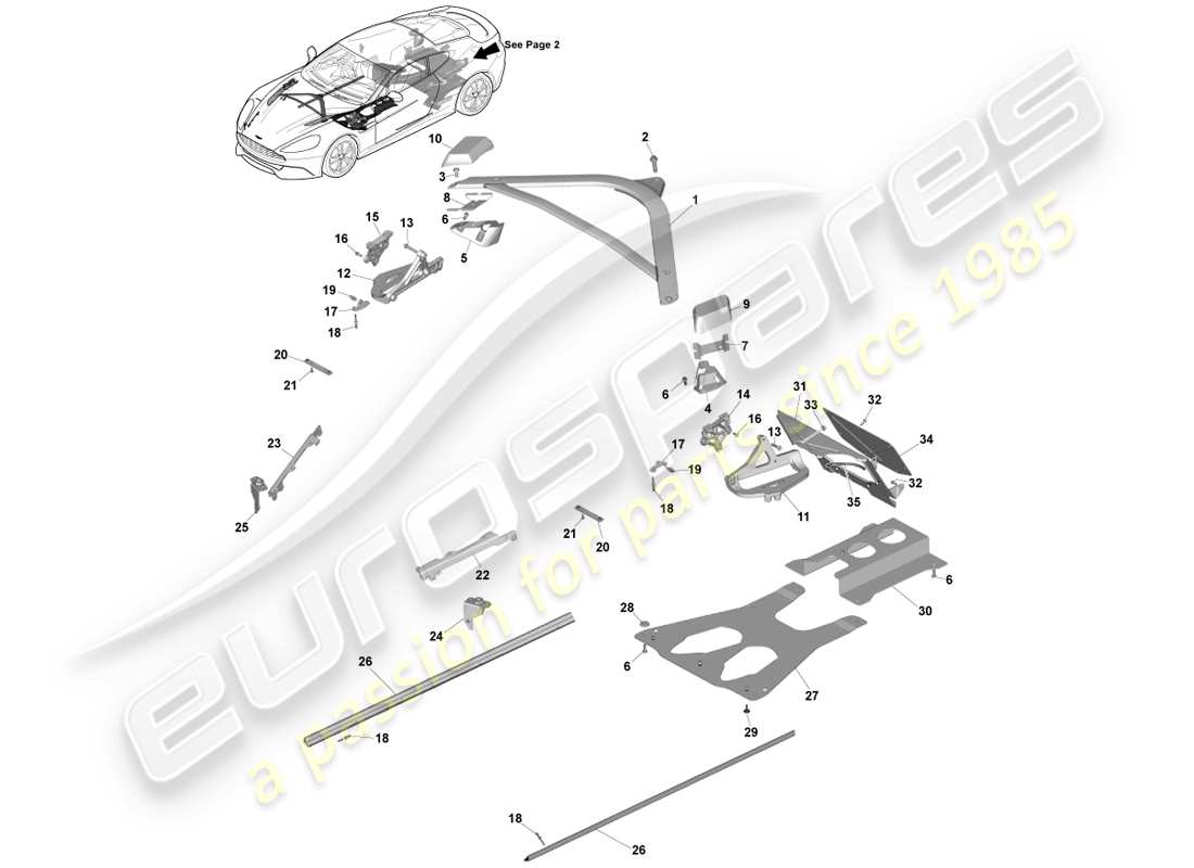 aston martin vanquish (2013) ancillary parts, coupe 14.5my, page 1 parts diagram