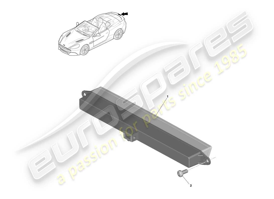 aston martin vanquish (2013) high mounted stop light, volante parts diagram