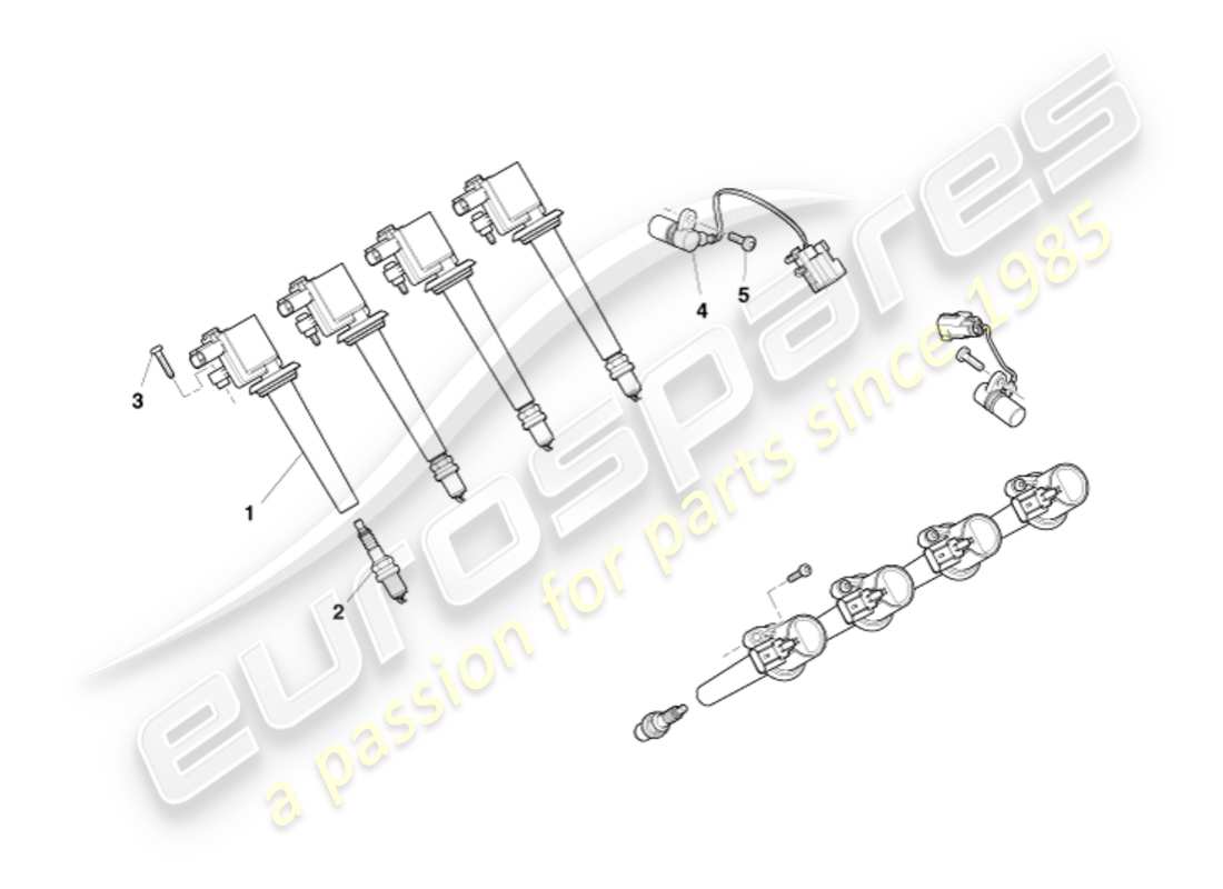 aston martin v8 vantage (2011) ignition part diagram