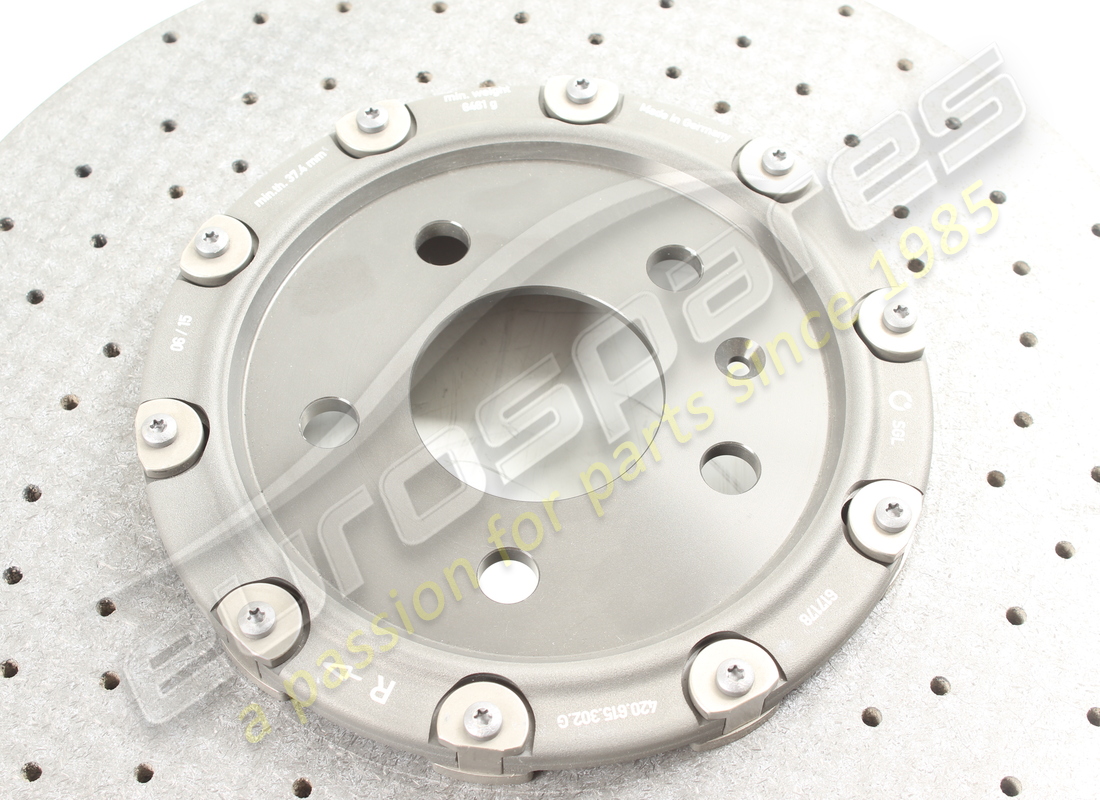NEW LAMBORGHINI CARBON CERAMIC FRONT BRAKE DISC (CCP). PART NUMBER 420615302G (3) new lamborghini carbon ceramic front brake disc (ccp). part number 420615302g (3)