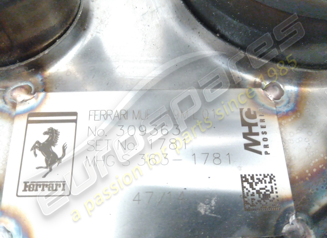 NEW FERRARI REAR LH SILENCER. PART NUMBER 309363 (4) new ferrari rear lh silencer. part number 309363 (4)