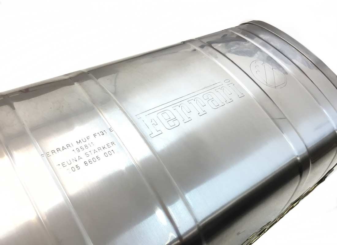 NEW FERRARI COMPLETE EXHAUST SILENCER. PART NUMBER 195811 (2) new ferrari complete exhaust silencer. part number 195811 (2)