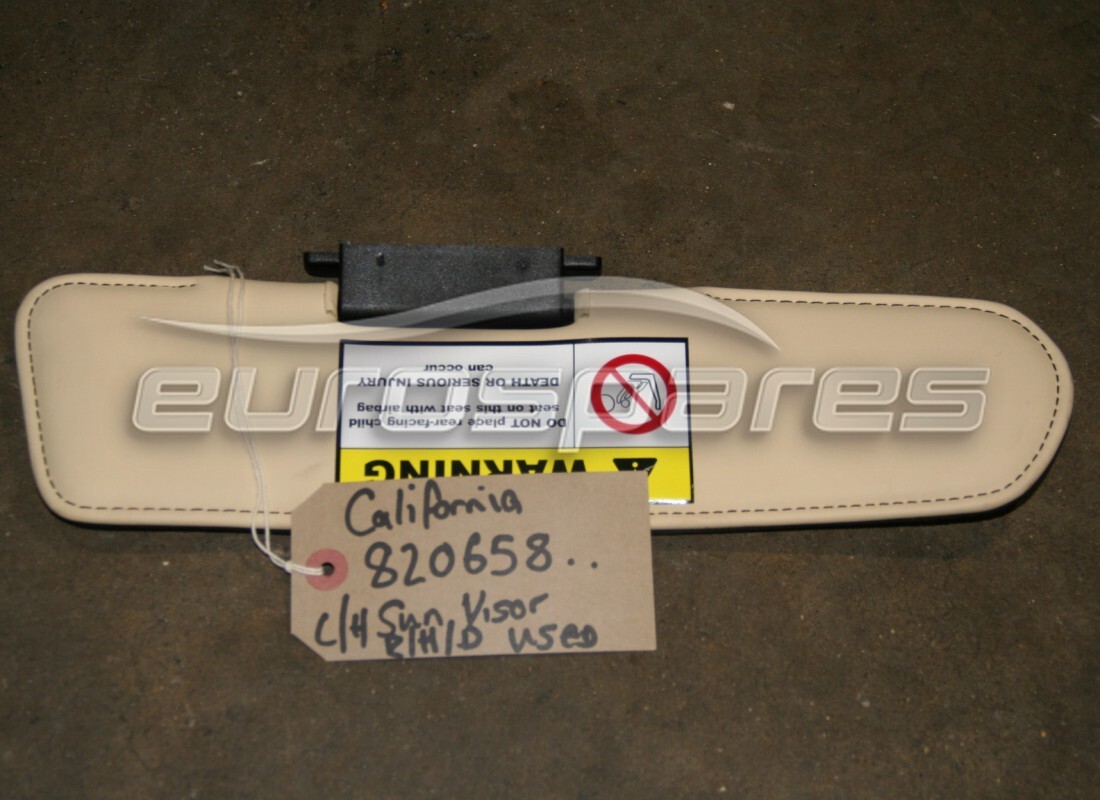 USED FERRARI LH SUN VISOR. PART NUMBER 820658.. (1) used ferrari lh sun visor. part number 820658.. (1)