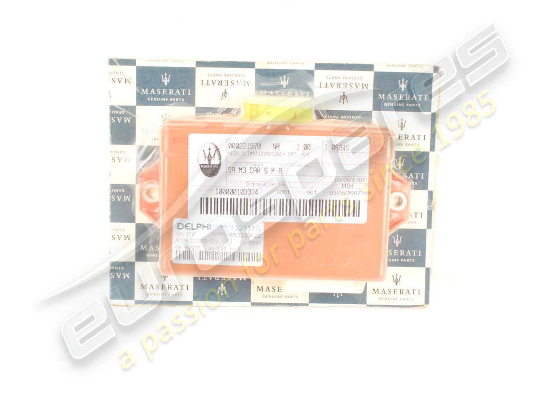 NEW MASERATI REAR AIR CONDITIONING AND HEAT.SYST.ECU (OPT). PART NUMBER 221970 (1) new maserati rear air conditioning and heat.syst.ecu (opt). part number 221970 (1)