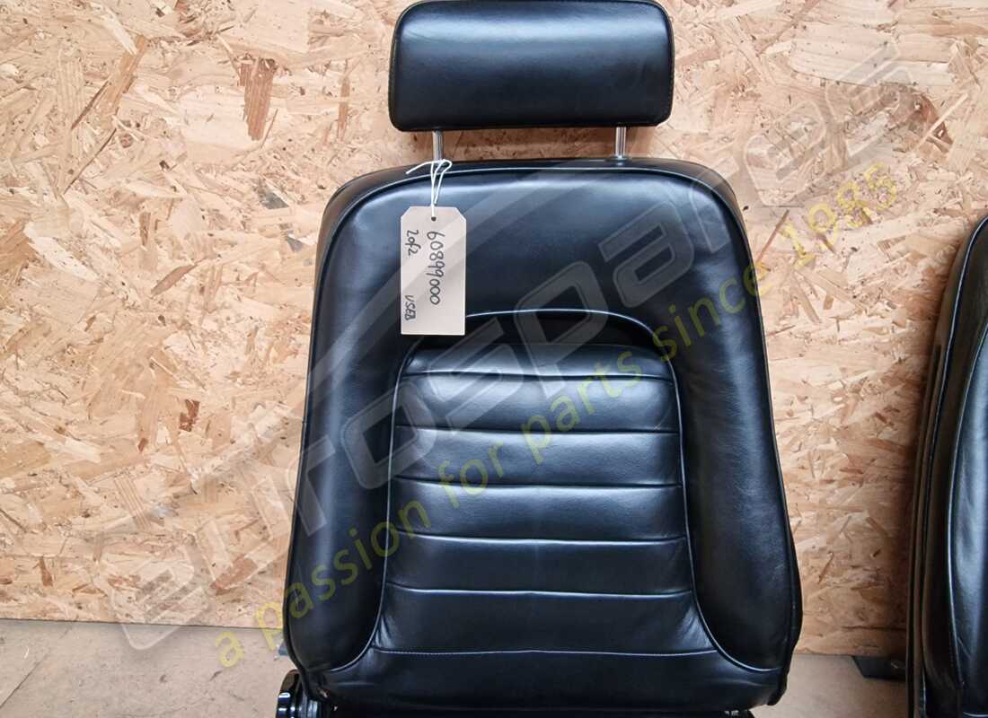 USED FERRARI PAIR BLACK SEATS. PART NUMBER 60899000 (2) used ferrari pair black seats. part number 60899000 (2)