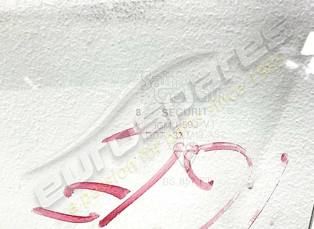 NEW FERRARI LH DOOR GLASS CLEAR. PART NUMBER 40022907 (2) new ferrari lh door glass clear. part number 40022907 (2)