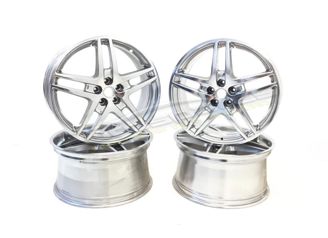 NEW FERRARI WHEELS SET (BALL POLISHED) 19 INCH. PART NUMBER 70001163 (1) new ferrari wheels set (ball polished) 19 inch. part number 70001163 (1)