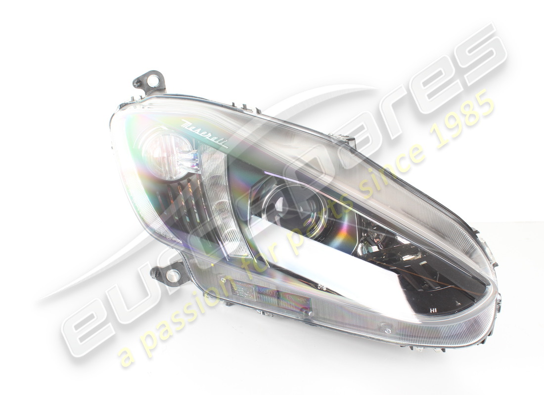 NEW MASERATI RH HEADLIGHT (BLACK FRAME). PART NUMBER 350571 (3) new maserati rh headlight (black frame). part number 350571 (3)