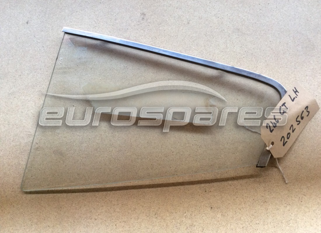 NEW FERRARI CRISTAILO LATERALE POSTERIORE CON CORNICE (SINISTRO). PART NUMBER 202563 (1) new ferrari cristailo laterale posteriore con cornice (sinistro). part number 202563 (1)
