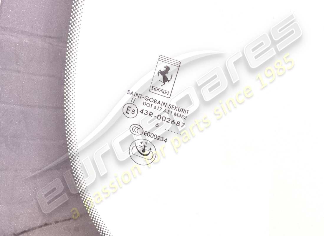 NEW FERRARI WINDSCREEN - ATHERMIC VERSION INCLUDES RADIO ANTENNA. PART NUMBER 84075800 (2) new ferrari windscreen - athermic version includes radio antenna. part number 84075800 (2)