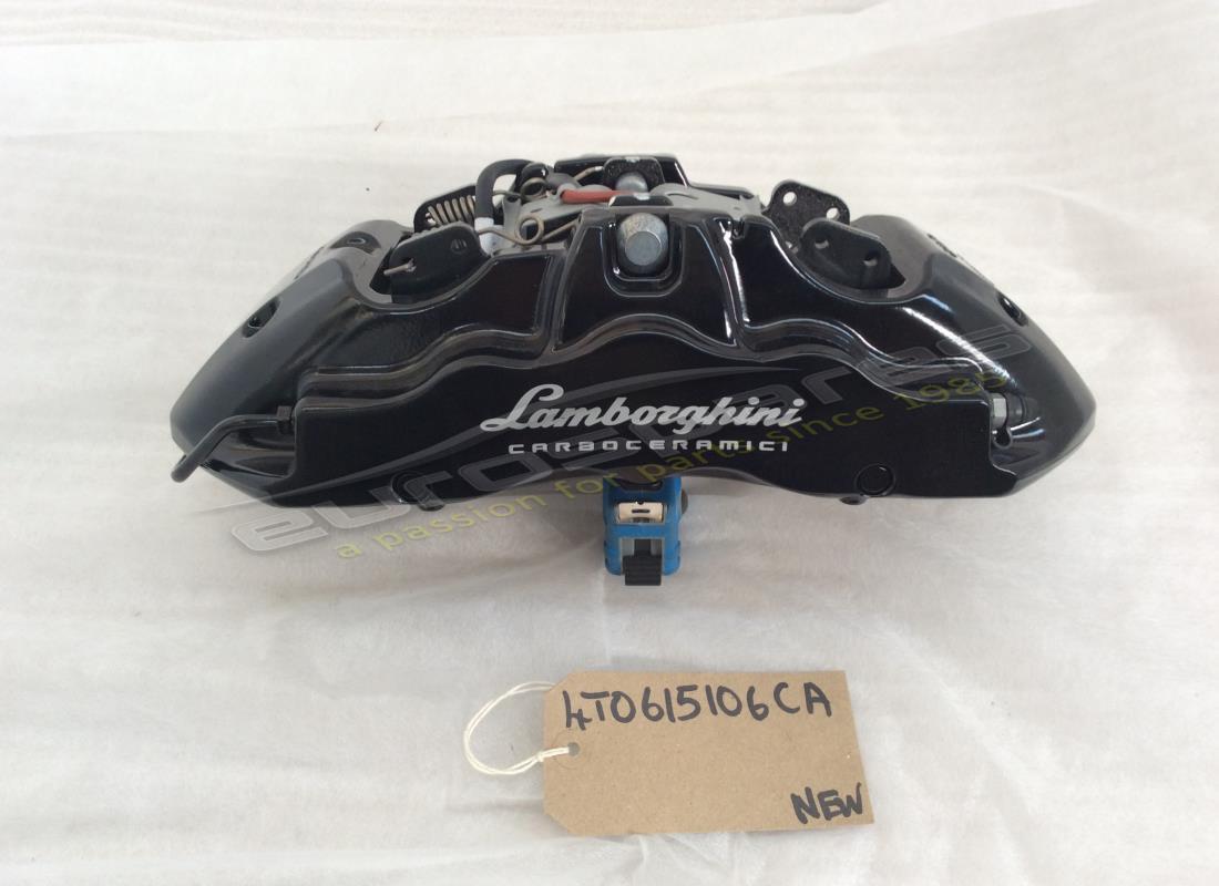 NEW LAMBORGHINI BRAKE CALIPER CERAMIC SCHWARZ. PART NUMBER 4T0615106CA (1) new lamborghini brake caliper ceramic schwarz. part number 4t0615106ca (1)