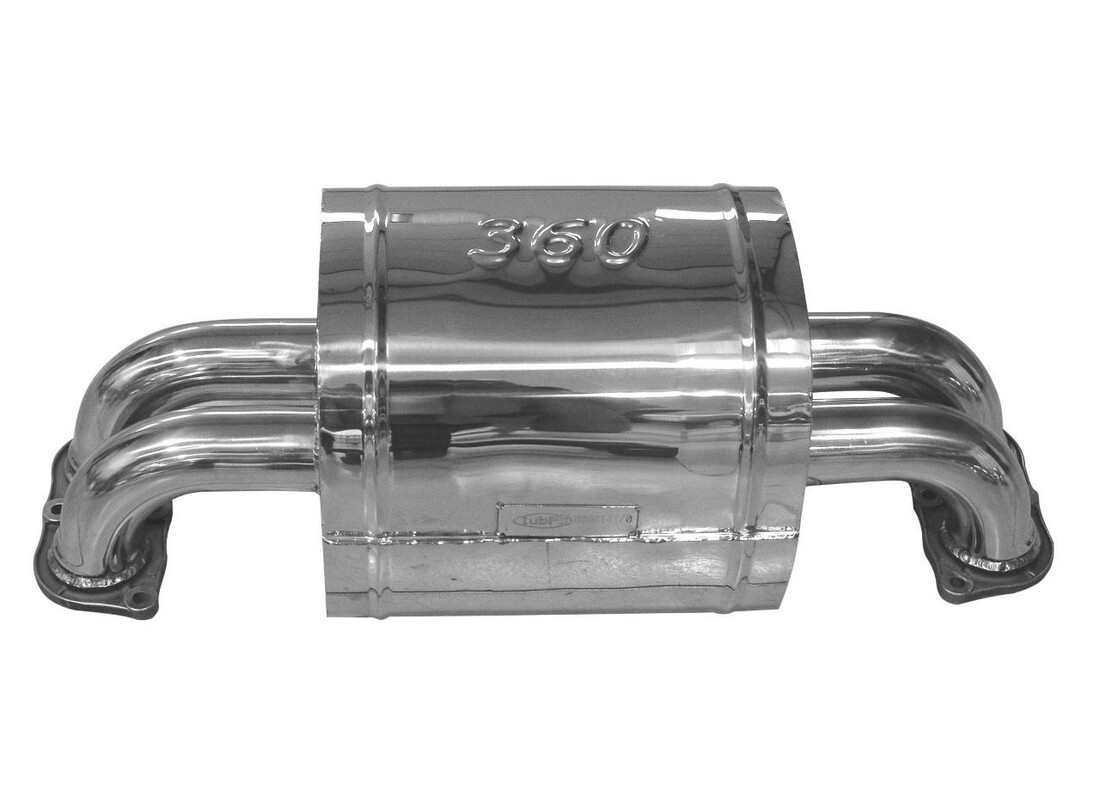NEW TUBI 360 MODENA CENTRAL MUFFLER. PART NUMBER 01239911000 (1) new tubi 360 modena central muffler. part number 01239911000 (1)