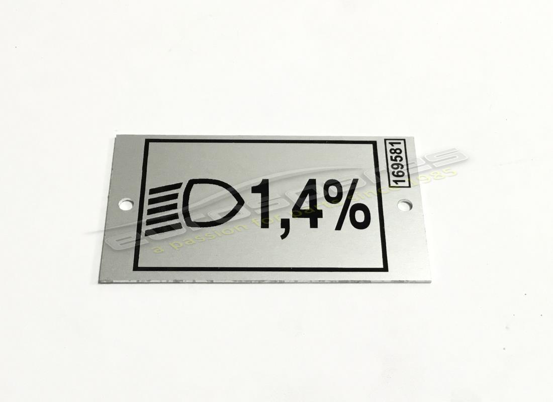 NEW FERRARI PLATE. PART NUMBER 169581 (1) new ferrari plate. part number 169581 (1)