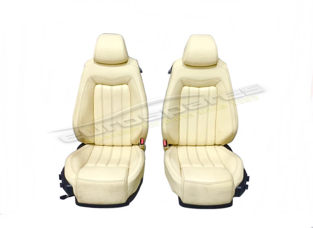 USED Maserati RHD FRONT SEATS - IVORY . PART NUMBER 968160209 (1)