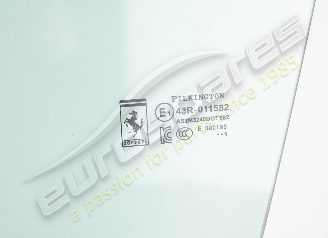 NEW FERRARI LH DOOR WINDOW. PART NUMBER 81487300 (2) new ferrari lh door window. part number 81487300 (2)