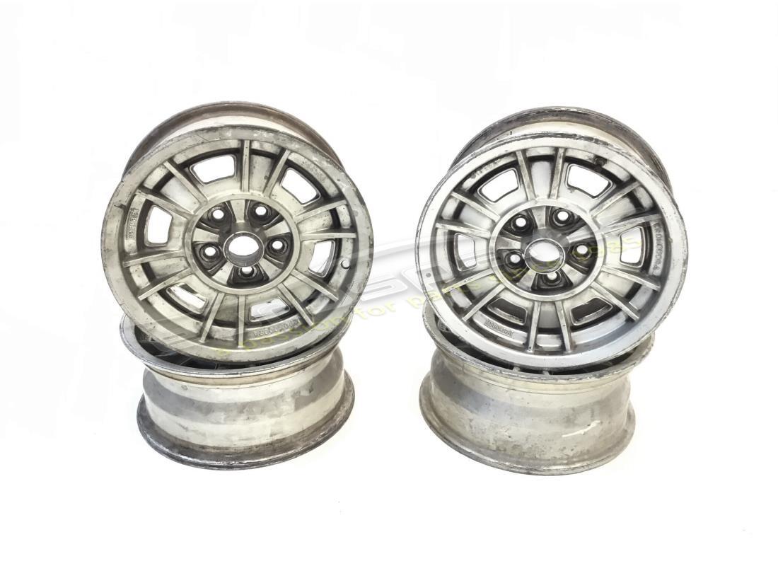 USED FERRARI CROMODORA WHEELS SET 14 X 6½. PART NUMBER 108713SET (1) used ferrari cromodora wheels set 14 x 6½. part number 108713set (1)