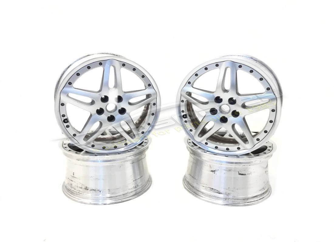 USED Ferrari 19'' WHEELS SET IN SILVER . PART NUMBER 199138A (1)