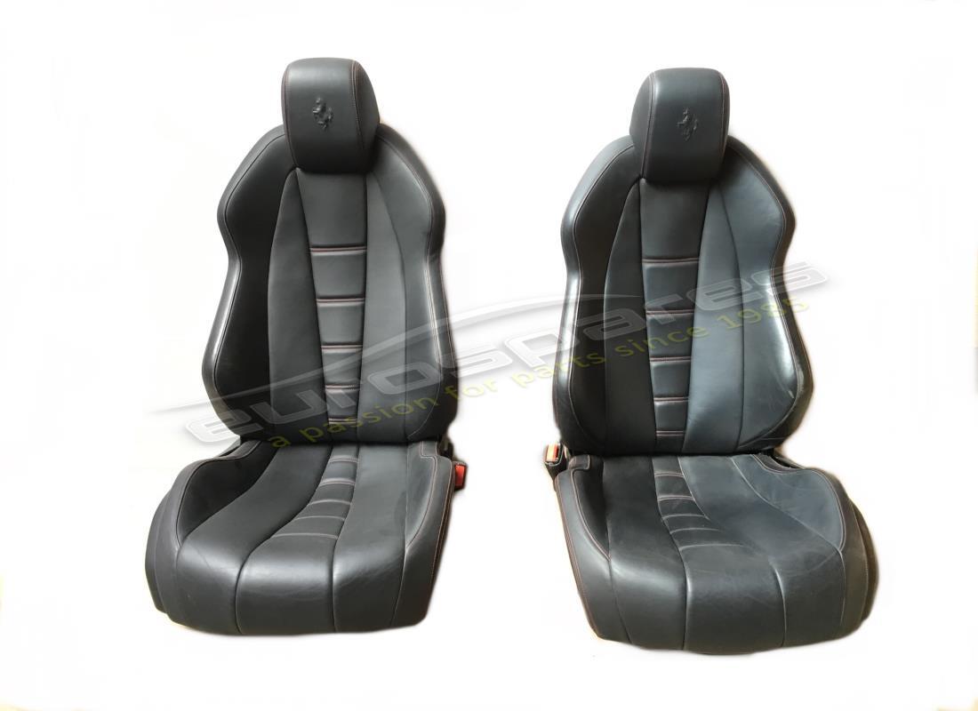 USED FERRARI PAIR OF BLACK LEATHER SEATS. PART NUMBER 831396000 (1) used ferrari pair of black leather seats. part number 831396000 (1)