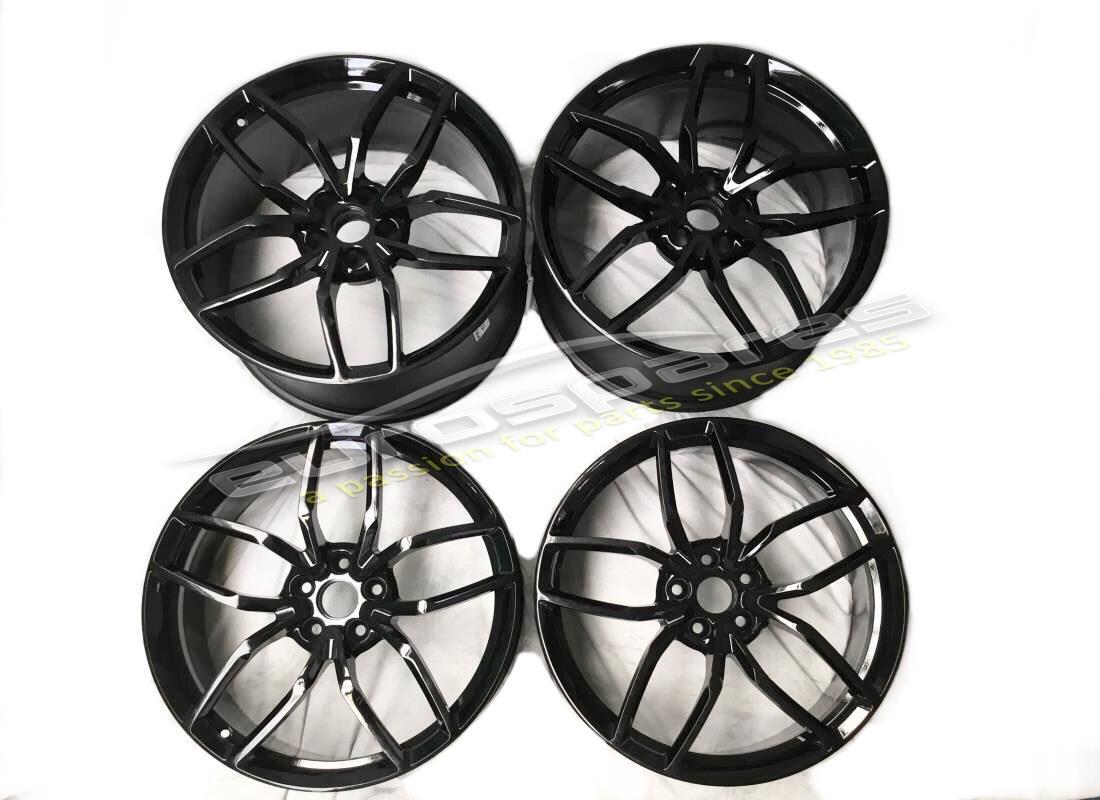 RECONDITIONED Lamborghini KIT MIMAS SHINY BLACK RIMS 62X . PART NUMBER 0R7240054 (1)