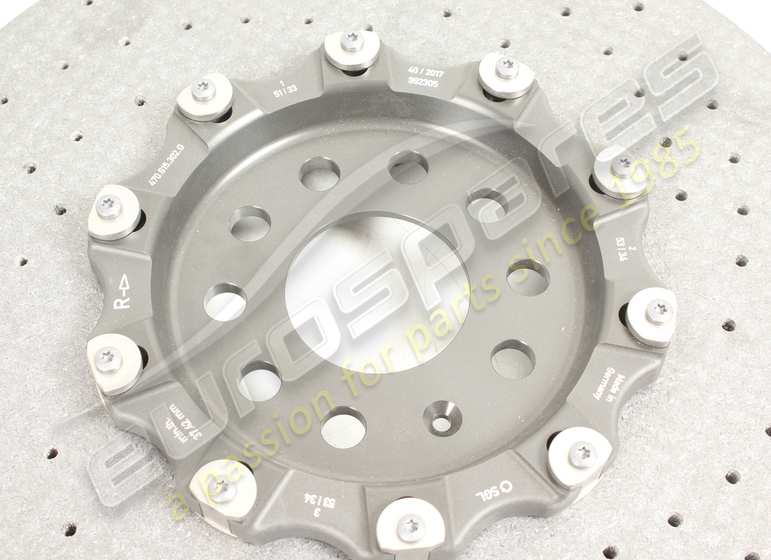 new lamborghini front rh ceramic brake disc (vented). part number 470615302g (4)