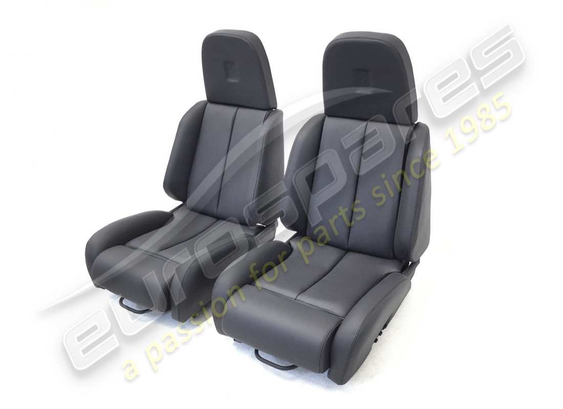 RECONDITIONED EUROSPARES PAIR BLACK SEATS (TESTAROSSA). PART NUMBER EAP1227215 (2) reconditioned eurospares pair black seats (testarossa). part number eap1227215 (2)