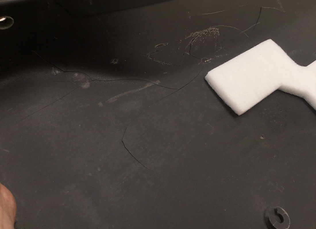 DAMAGED FERRARI REAR TRIM PANEL. PART NUMBER 86891312 (2) damaged ferrari rear trim panel. part number 86891312 (2)