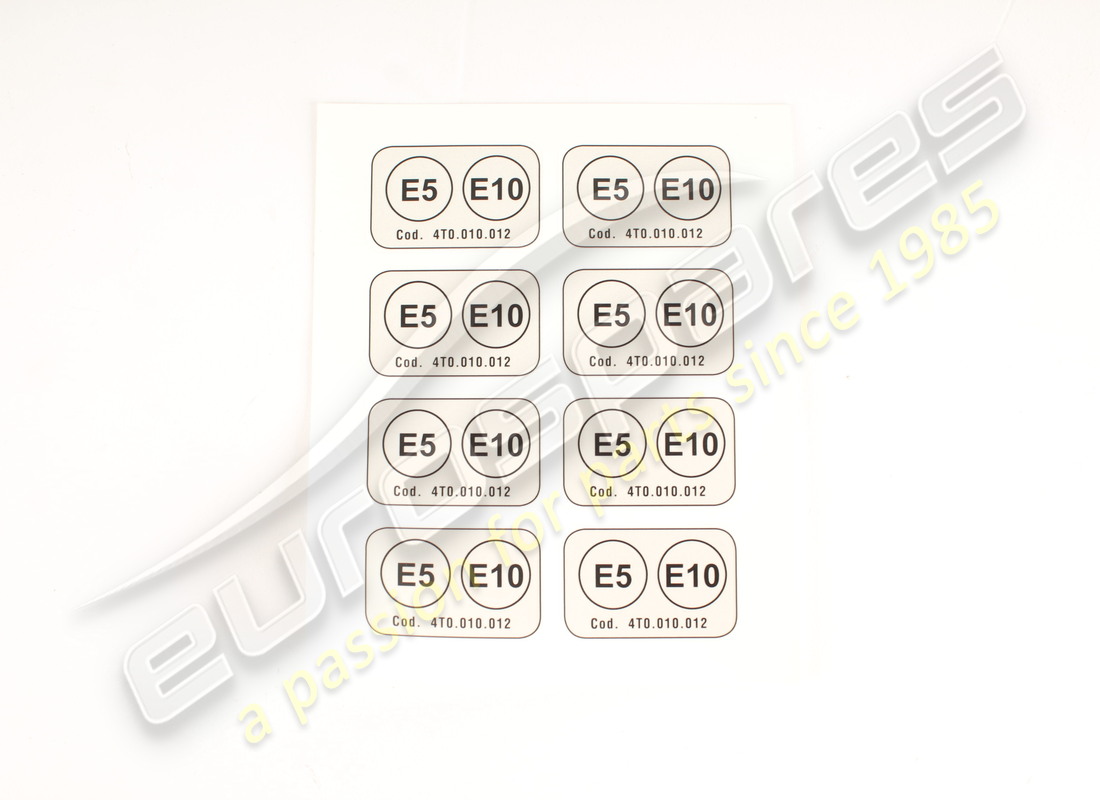NEW LAMBORGHINI 8 PC ETHANOL STICKERS. PART NUMBER 4ML010003 (1) new lamborghini 8 pc ethanol stickers. part number 4ml010003 (1)