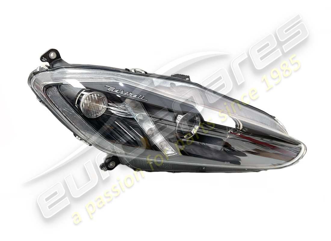 NEW MASERATI RH HEADLIGHT (BLACK FRAME). PART NUMBER 350571 (1) new maserati rh headlight (black frame). part number 350571 (1)
