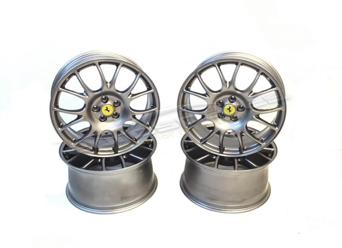 NEW FERRARI CHALLENGE STYLE WHEELS SET (WITHOUT STUDS) 19 INCH. PART NUMBER 70001162 (1) new ferrari challenge style wheels set (without studs) 19 inch. part number 70001162 (1)
