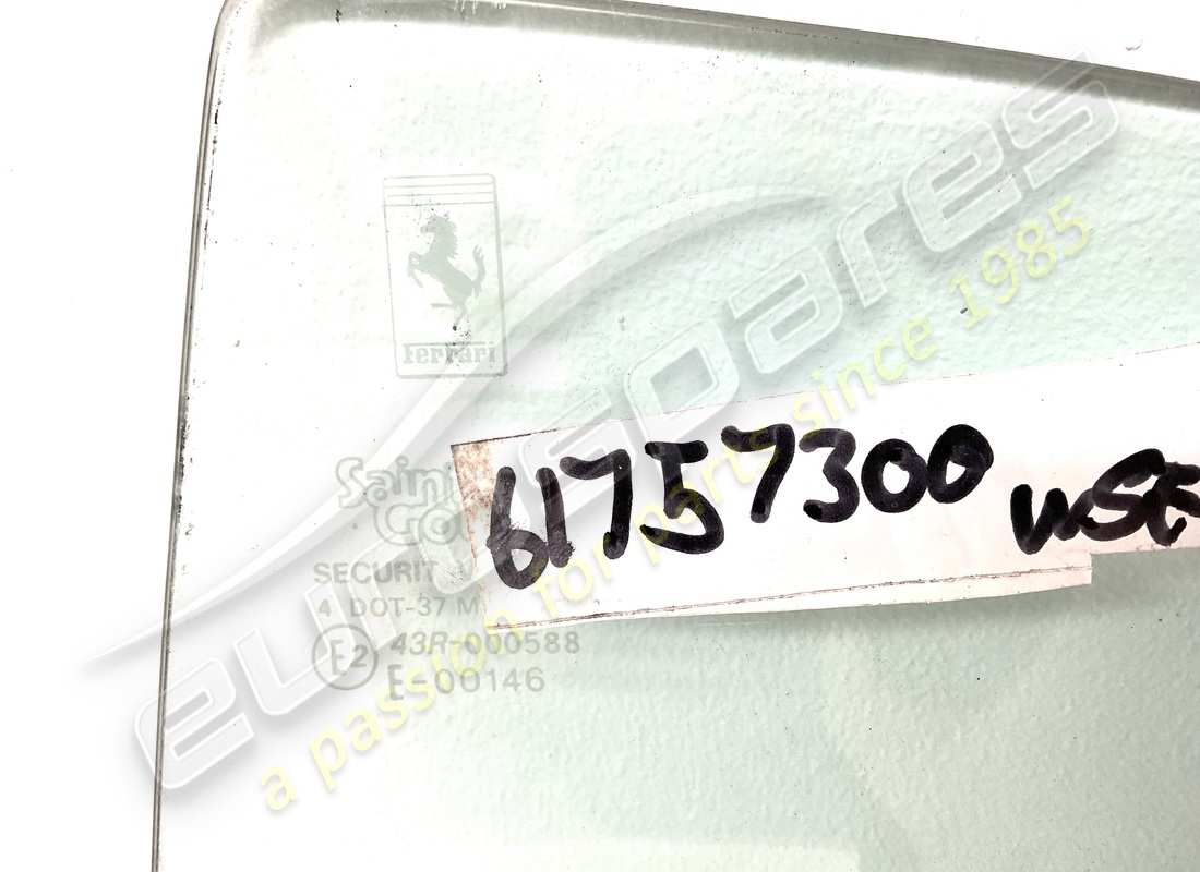USED FERRARI LH GLASS CABRIOLET. PART NUMBER 61757300 (3) used ferrari lh glass cabriolet. part number 61757300 (3)