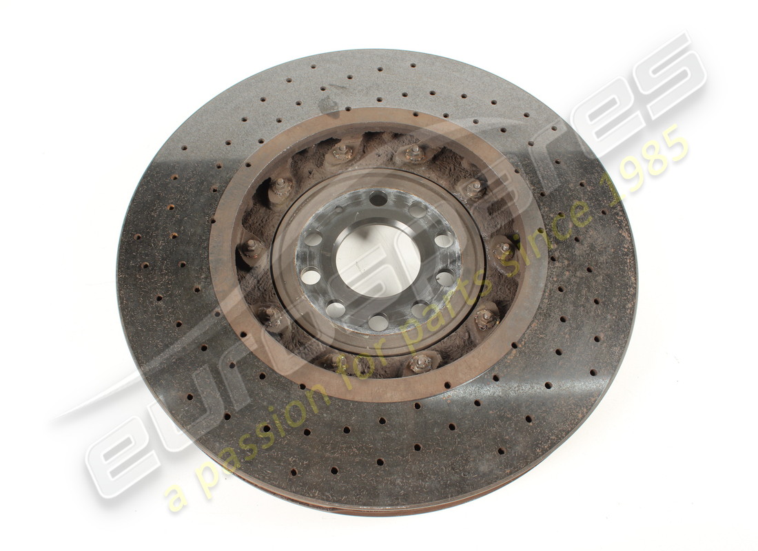 USED LAMBORGHINI FRONT LH CERAMIC BRAKE DISC (VENTED). PART NUMBER 470615301G (3) used lamborghini front lh ceramic brake disc (vented). part number 470615301g (3)