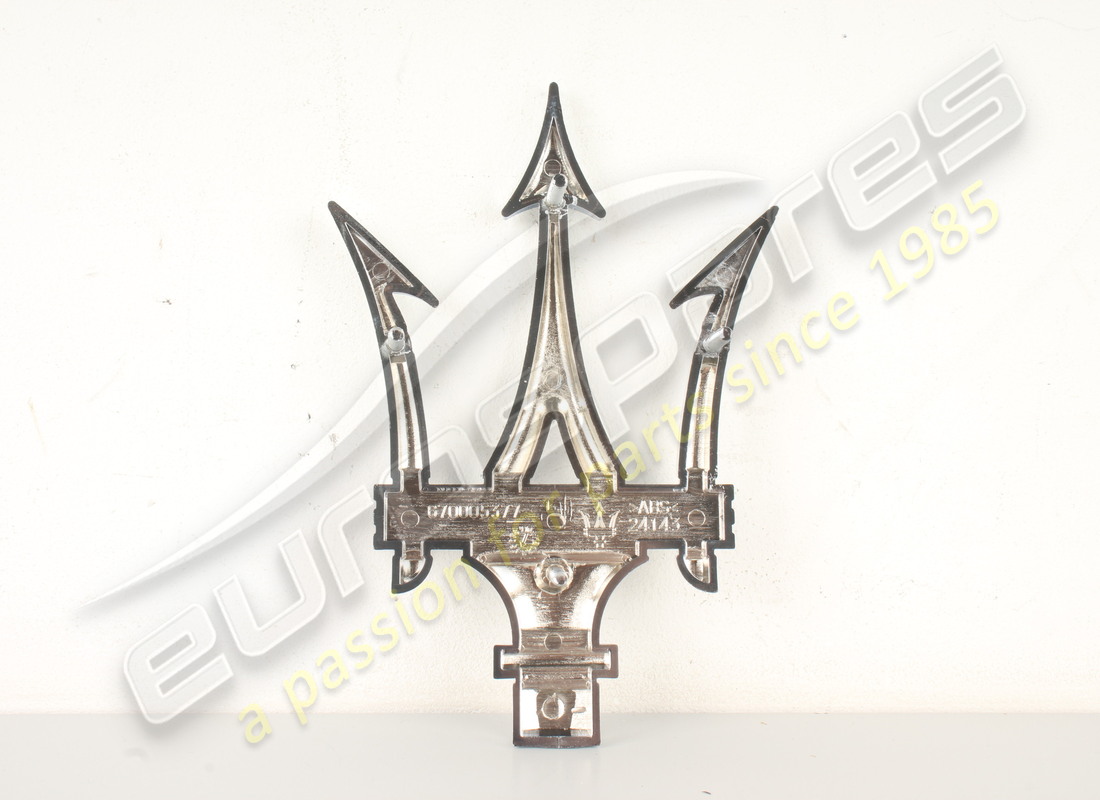 NEW MASERATI CHROME TRIDENT. PART NUMBER 670005377 (2) new maserati chrome trident. part number 670005377 (2)
