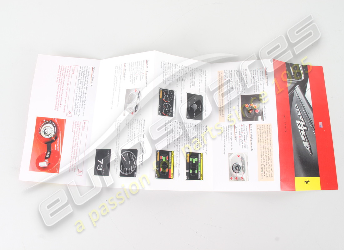 NEW FERRARI QUICK GUIDE. PART NUMBER 84259500 (2) new ferrari quick guide. part number 84259500 (2)