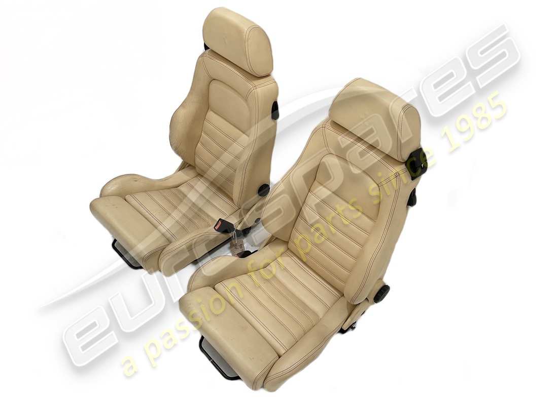 used ferrari pair of cream seats. part number 900114699 (1)