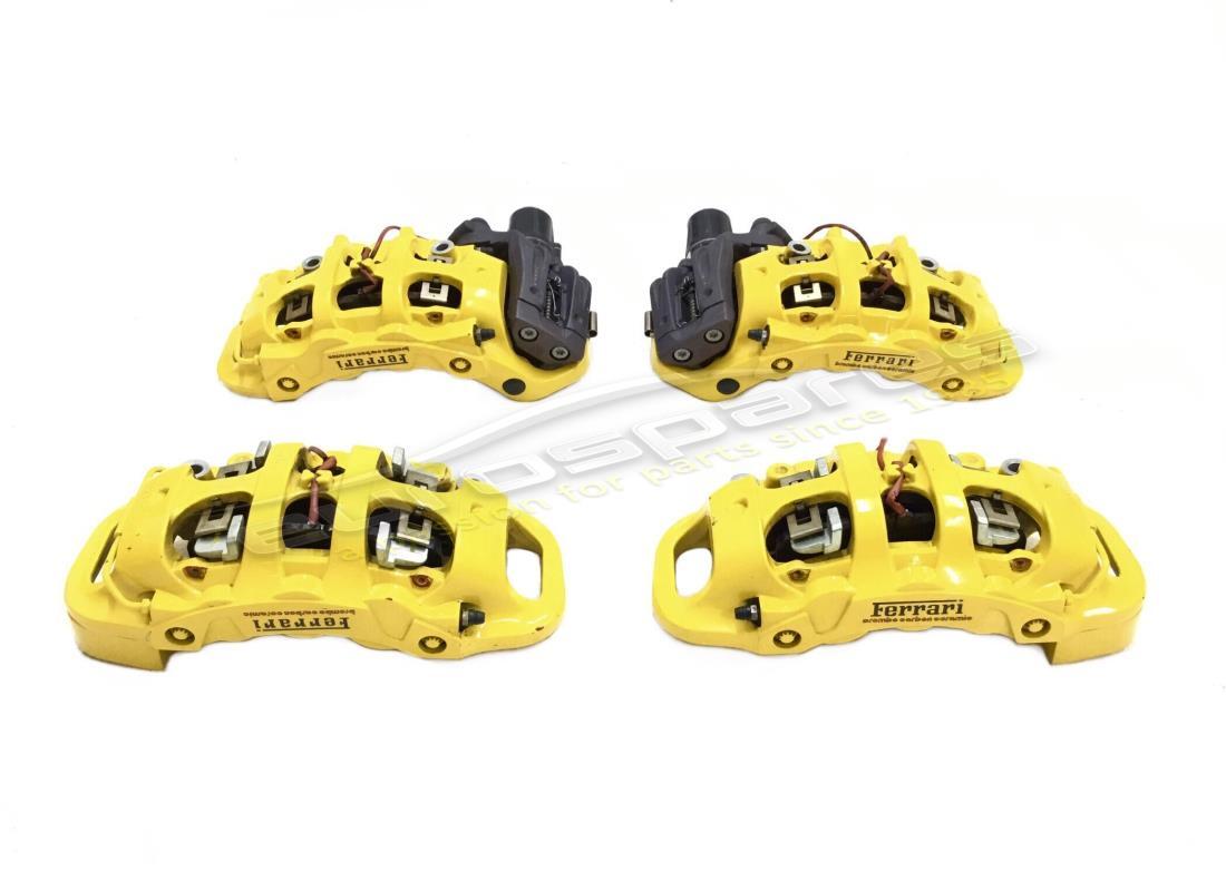 USED FERRARI YELLOW CALIPERS SET (4 PCS). PART NUMBER 309264000 (1) used ferrari yellow calipers set (4 pcs). part number 309264000 (1)