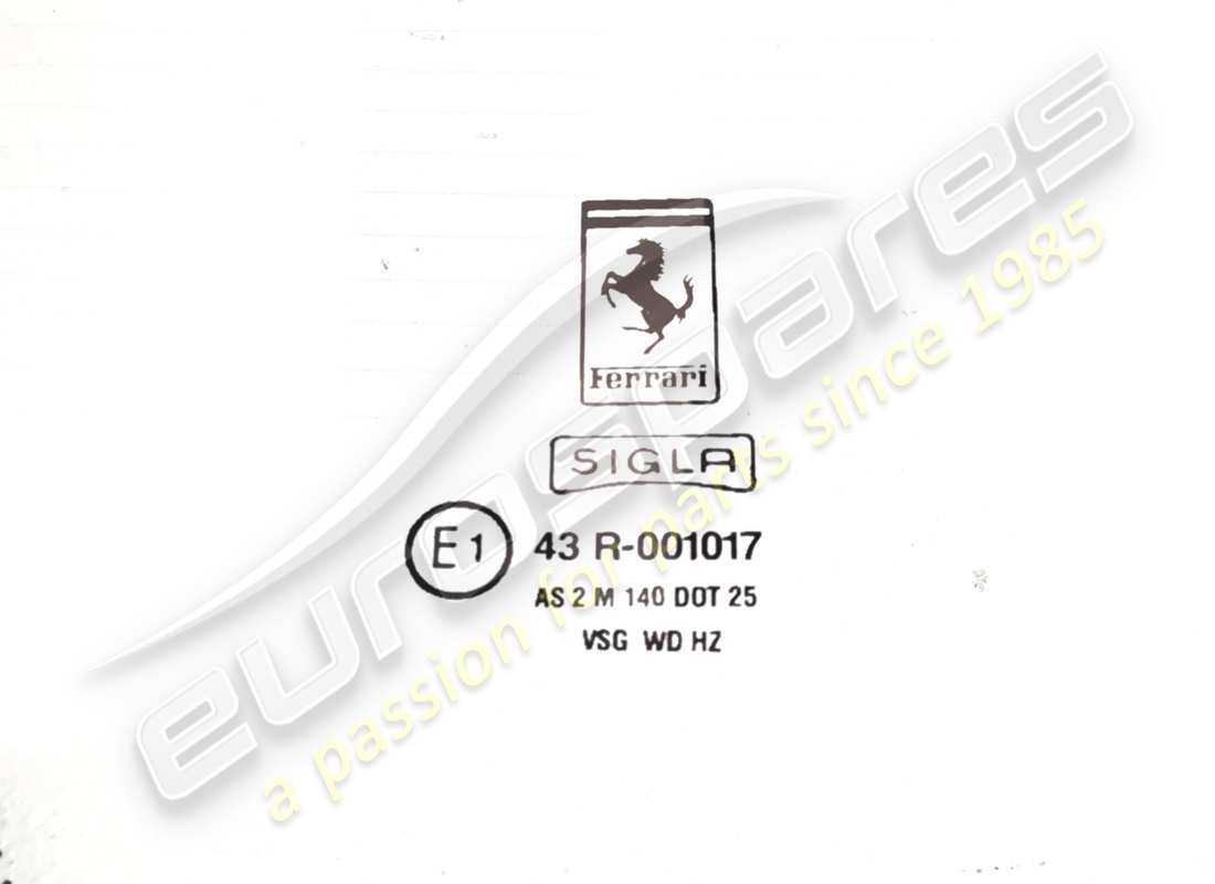 USED FERRARI REAR WINDOW. PART NUMBER 64573400 (3) used ferrari rear window. part number 64573400 (3)