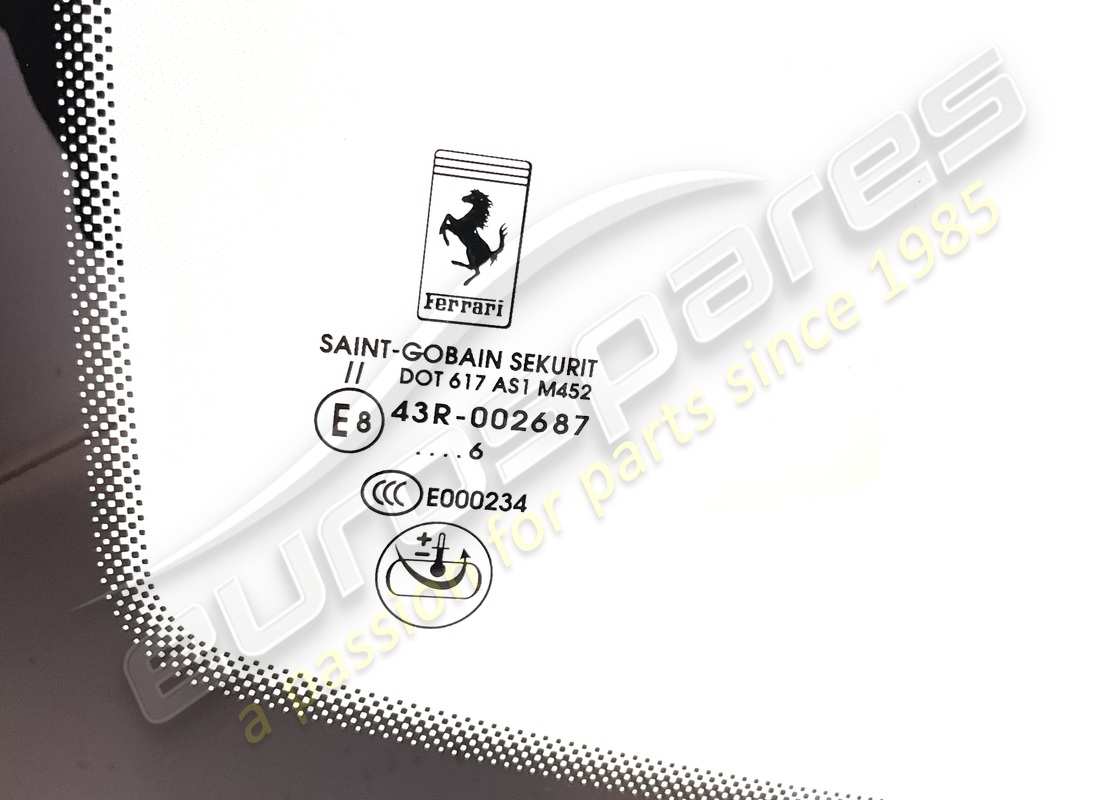 NEW FERRARI WINDSCREEN. PART NUMBER 86100900 (2) new ferrari windscreen. part number 86100900 (2)