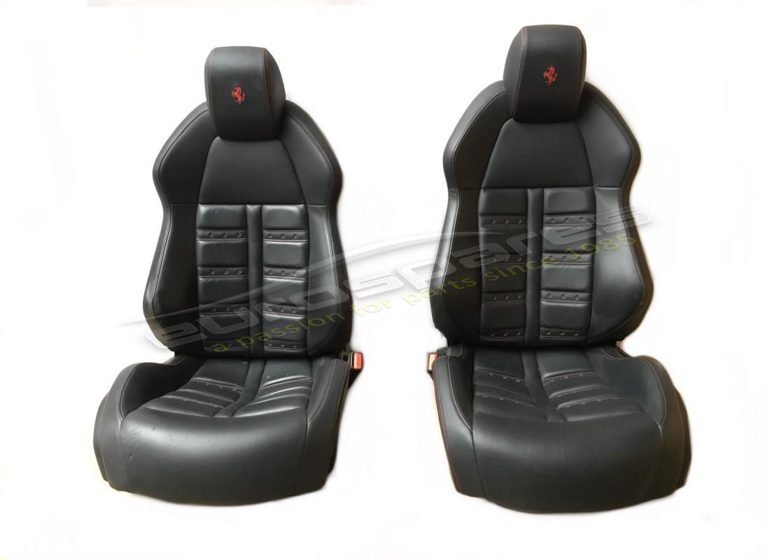USED FERRARI PAIR OF BLACK LEATHER SEATS. PART NUMBER 831398000 (1) used ferrari pair of black leather seats. part number 831398000 (1)