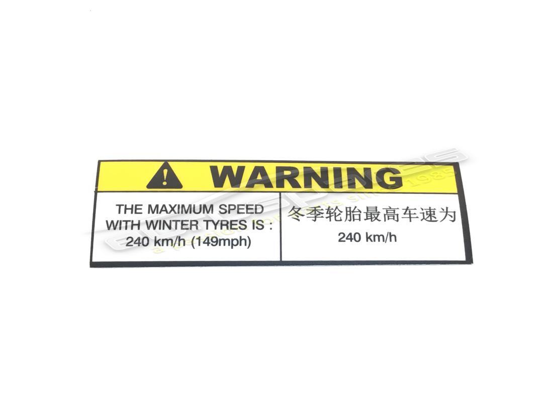 NEW FERRARI MAX SPEED WITH WINTER TYRES. PART NUMBER 293457 (1) new ferrari max speed with winter tyres. part number 293457 (1)