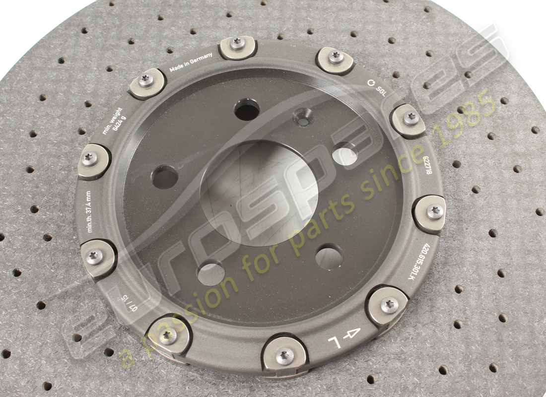 NEW LAMBORGHINI CARBON CERAMIC BRAKE DISC (CCP). PART NUMBER 420615301K (3) new lamborghini carbon ceramic brake disc (ccp). part number 420615301k (3)
