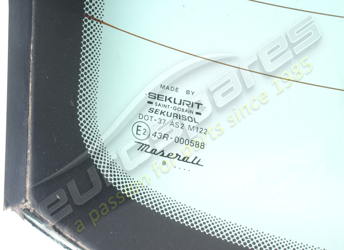 USED MASERATI REAR WINDOW GLASS. PART NUMBER 377780077 (2) used maserati rear window glass. part number 377780077 (2)