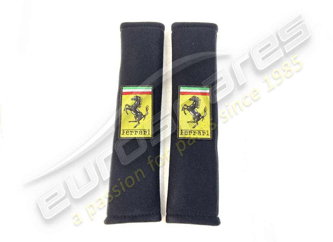 NEW FERRARI PADDED BLACK COVERS FOR SEAT BELTS. PART NUMBER 65876000 (1) new ferrari padded black covers for seat belts. part number 65876000 (1)